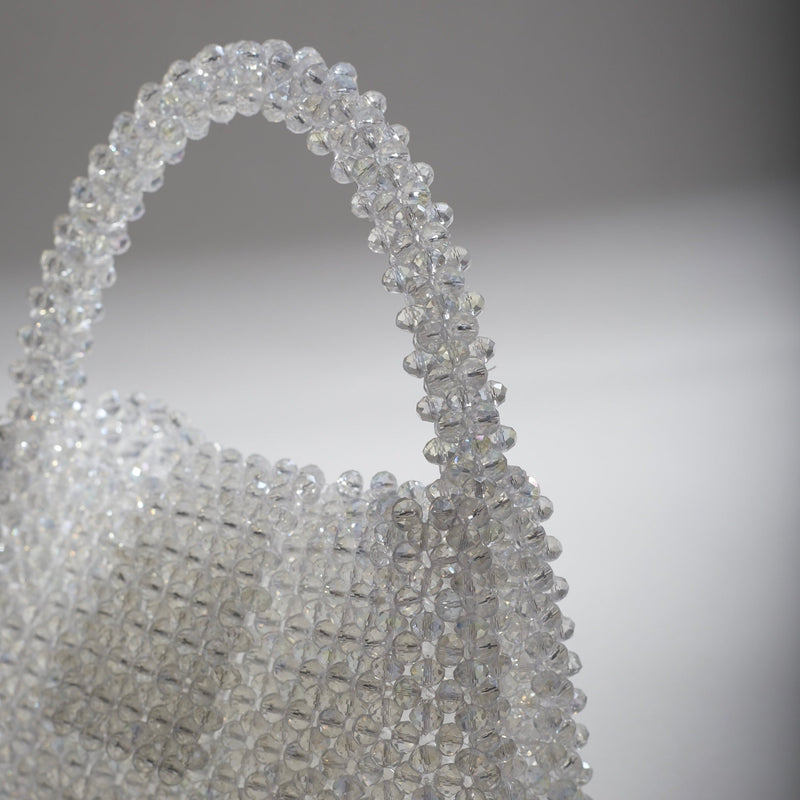 Clear ICON Crystal Beaded Handbag
