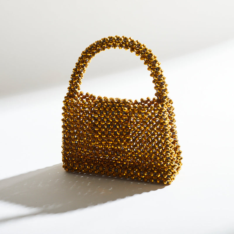 ICON Golden Crystal Beaded Bag