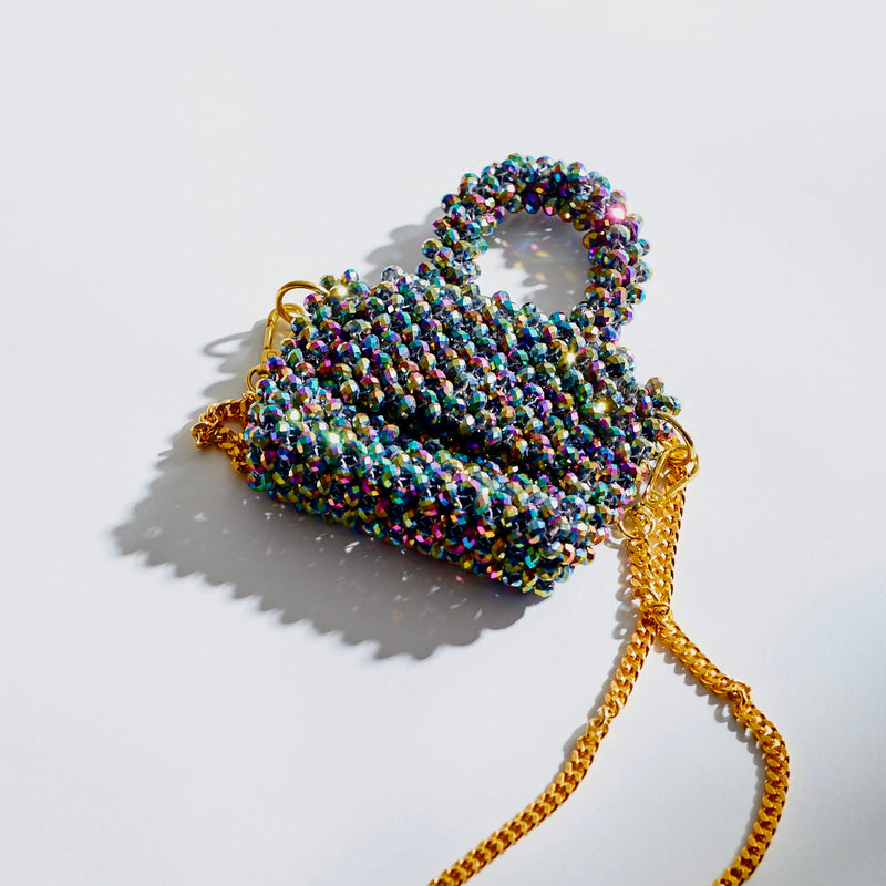 Milly Hued Mini Crystal Beaded Bag