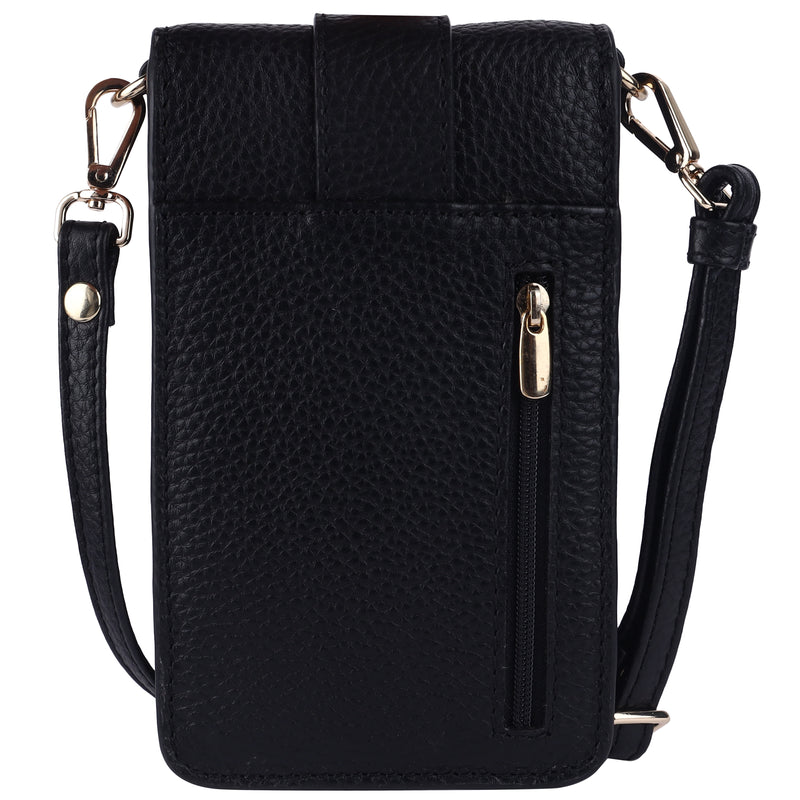 Massi Miliano Women’s Mobile Crossbody Bag – Veneto – Black