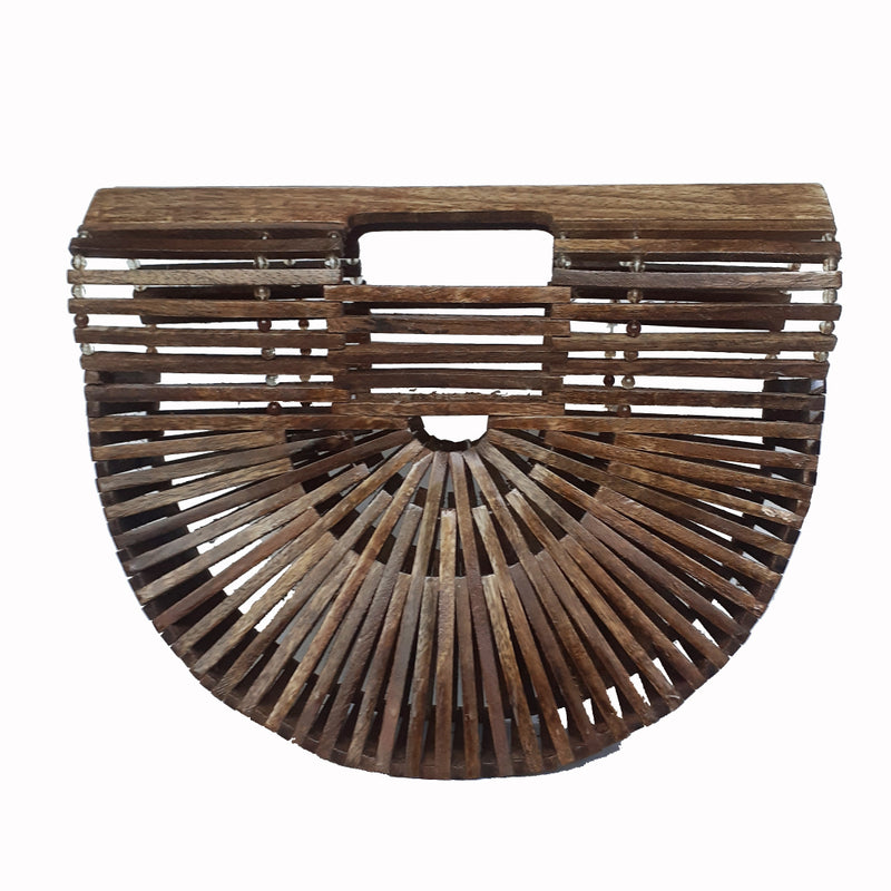 IMARS Wooden Semi-Circle Handbag