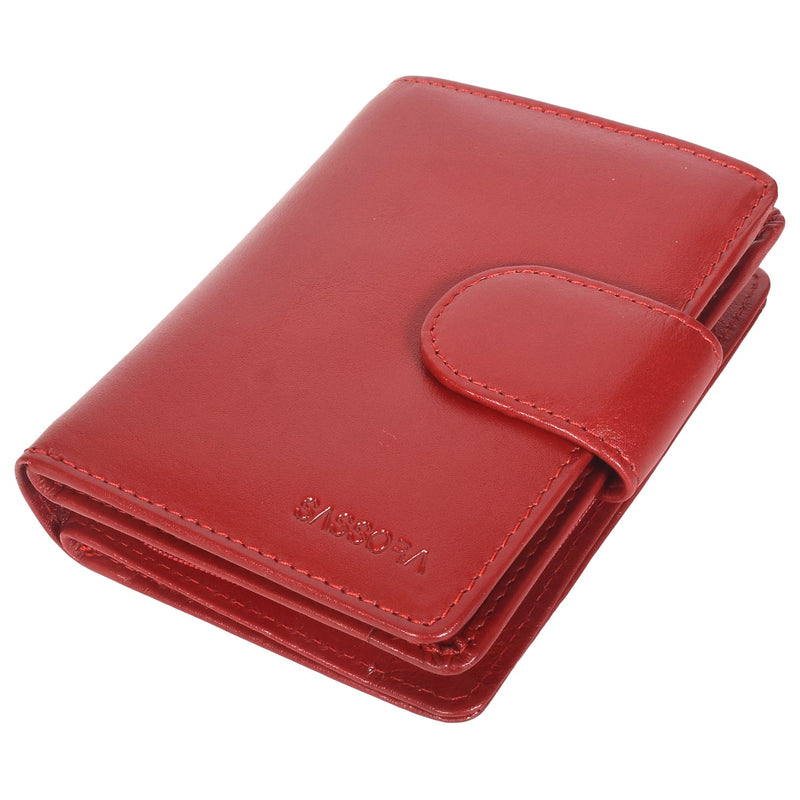 Sassora Genuine Leather Women RFID Protected Wallet (6 Card Slots)