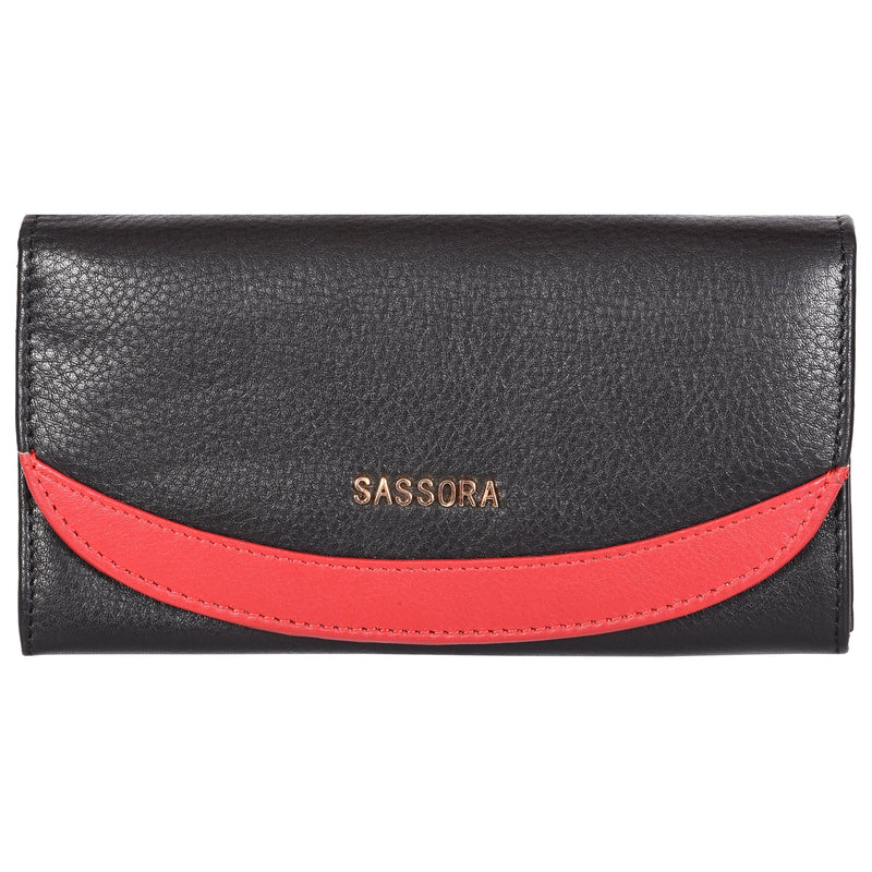 Sassora Genuine Leather Medium Size RFID Protected Women Purse