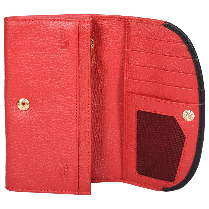 Sassora Genuine Leather Medium Size RFID Protected Women Purse