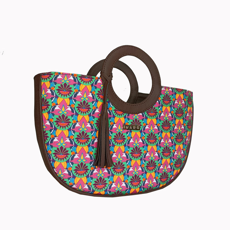 Crescent Basket Bag- Multi color