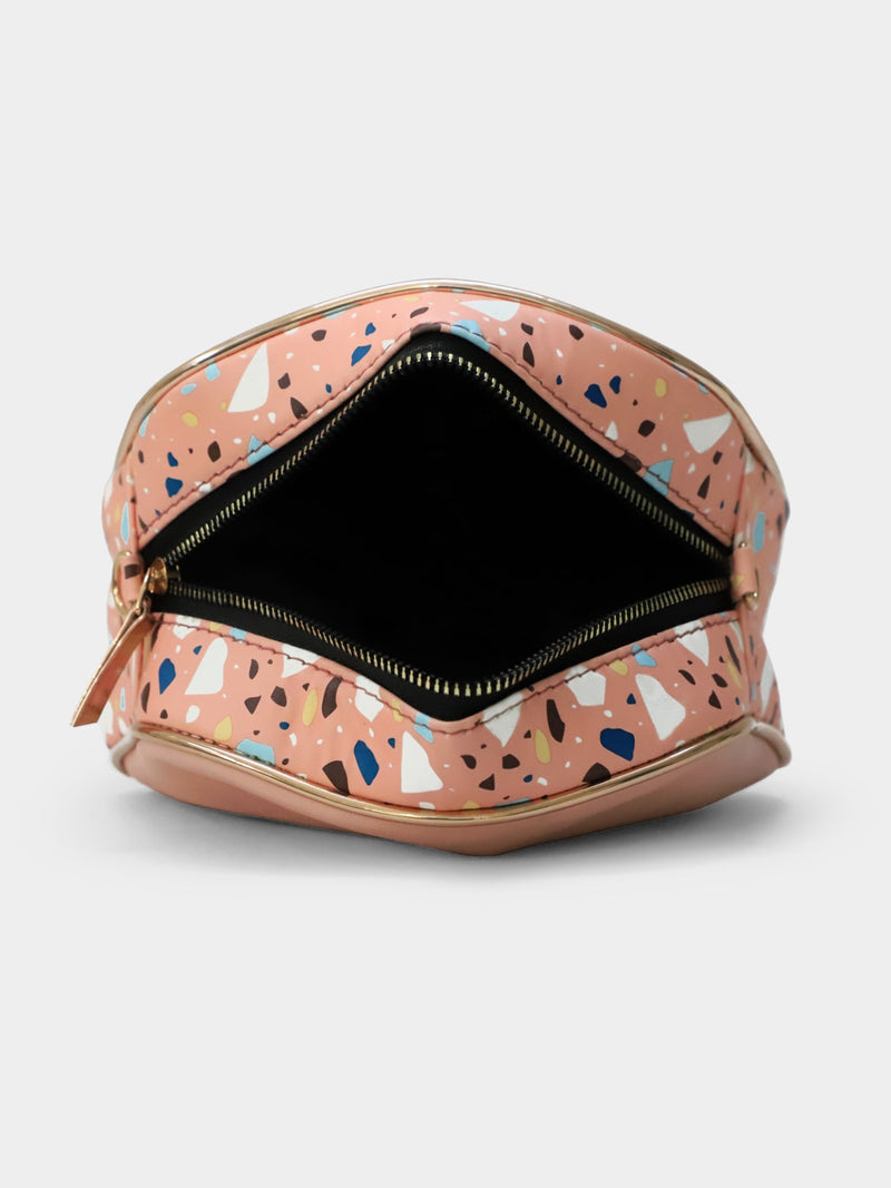 Pink & Rosegold Marble Dome Crossbody Bag | Modern Myth