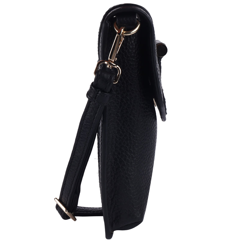Massi Miliano Women’s Mobile Crossbody Bag – Veneto – Black