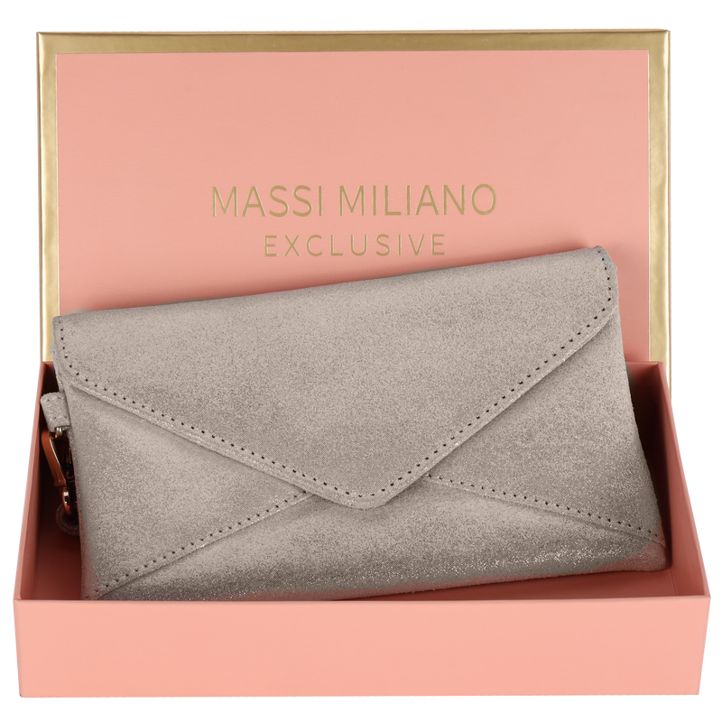 Massi Miliano Women’s Wristlet Purse – Venezia – Glittery Golden