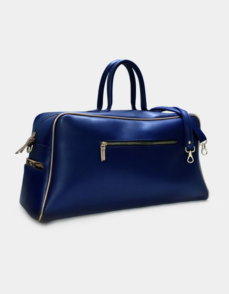Voyager Blue & Rosegold Travel Bag | Modern Myth