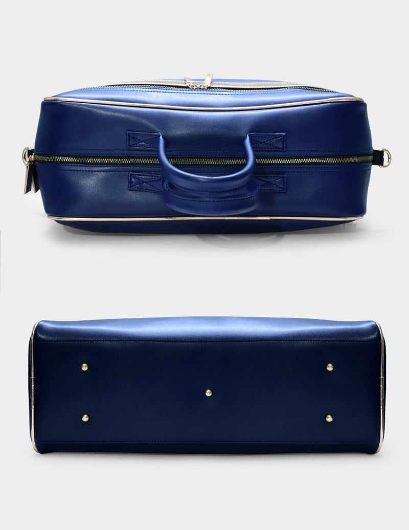 Voyager Blue & Rosegold Travel Bag | Modern Myth