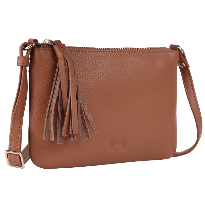 Massi Miliano Women’s Crossbody Bag – Umbria – Camel
