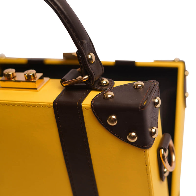 Vintage Trunk Handbag Yellow